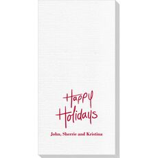 Fun Happy Holidays Deville Guest Towels