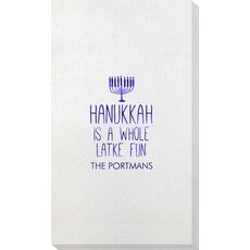 Latke Fun Hanukkah Bamboo Luxe Guest Towels