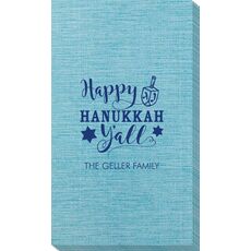 Happy Hanukkah Y'all Bamboo Luxe Guest Towels