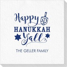 Happy Hanukkah Y'all Deville Napkins