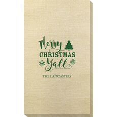 Merry Christmas Y'all Bamboo Luxe Guest Towels