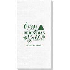 Merry Christmas Y'all Deville Guest Towels