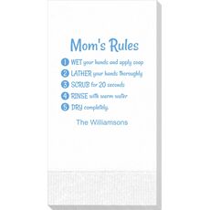 Mom's Rules Wash Your Hands Guest Towels