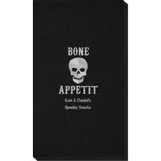 Bone Appetit Skull Linen Like Guest Towels