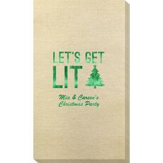 Let's Get Lit Christmas Tree Bamboo Luxe Guest Towels