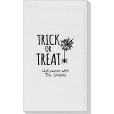 Trick or Treat Spider Linen Like Guest Towels
