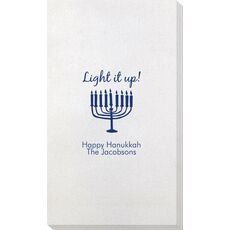Light It Up Menorah Bamboo Luxe Guest Towels