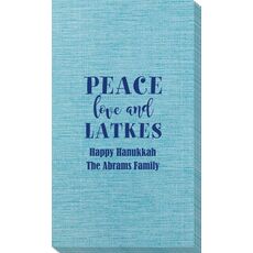 Peace Love And Latkes Bamboo Luxe Guest Towels