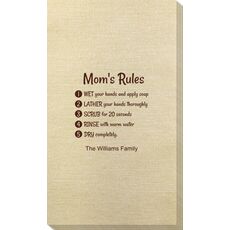 Mom's Rules Wash Your Hands Bamboo Luxe Guest Towels