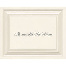 Mon Ami Pearl Frame Folded Note Cards - Raised Ink