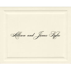 Embossed Elegance Folded Note Cards - Raised Ink