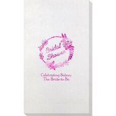 Bridal Shower Wreath Bamboo Luxe Guest Towels