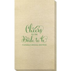 Cheers To The Bride To Be Bamboo Luxe Guest Towels