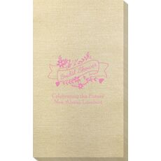 Bridal Shower Ribbon Bamboo Luxe Guest Towels