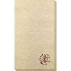 Petite Double Circle Monogram Bamboo Luxe Guest Towels