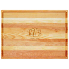 Fancy Script Monogram Master Wood Cutting Board