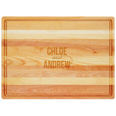 Modern Couple Master Wood Cutting Board