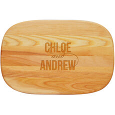 Modern Couple Medium 15-inch Wood Cutting Board