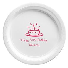 Modern Birthday Cake Paper Plates