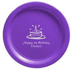 Modern Birthday Cake Paper Plates