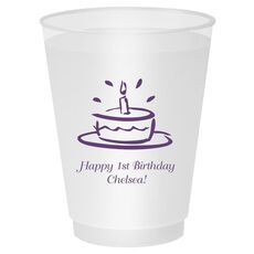 Modern Birthday Cake Shatterproof Cups