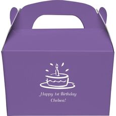 Modern Birthday Cake Gable Favor Boxes