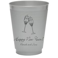 Champagne Crystal Toast Colored Shatterproof Cups