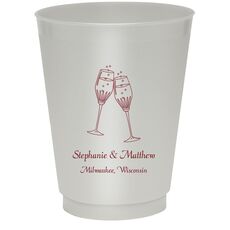 Champagne Crystal Toast Colored Shatterproof Cups