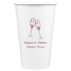 Champagne Crystal Toast Paper Coffee Cups
