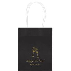 Champagne Crystal Toast Mini Twisted Handled Bags