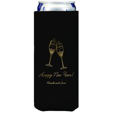 Champagne Crystal Toast Collapsible Slim Koozies