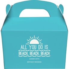 All You Do Is Beach, Beach, Beach Gable Favor Boxes