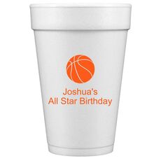 Basketball Styrofoam Cups