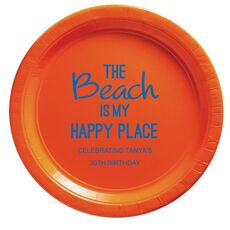 The Beach is My Happy Place Paper Plates