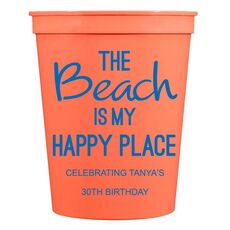 The Beach is My Happy Place Stadium Cups