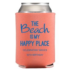 The Beach is My Happy Place Collapsible Koozies
