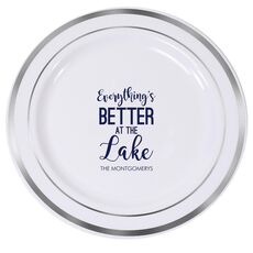 Better at the Lake Premium Banded Plastic Plates