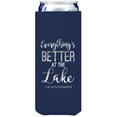 Better at the Lake Collapsible Slim Koozies