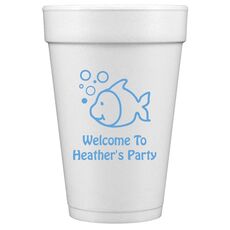 Happy Little Fish Styrofoam Cups