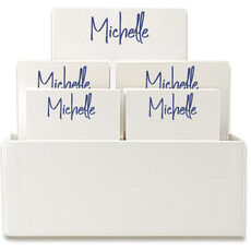 Veranda Notepad Set with White Holder