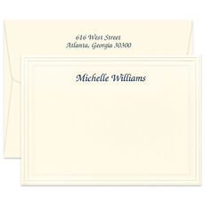 Triple Thick Studio Tradition Flat Note Cards - Raised Ink