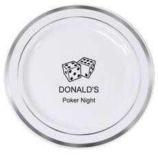Roll the Dice Premium Banded Plastic Plates