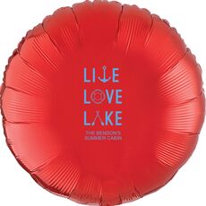 Live, Love, Lake Mylar Balloons