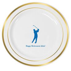 Golf Day Premium Banded Plastic Plates