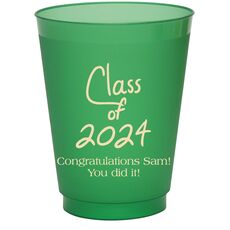 Fun Class of 2024 Colored Shatterproof Cups
