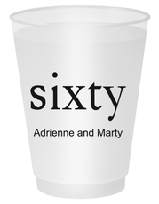 Big Number Sixty Shatterproof Cups