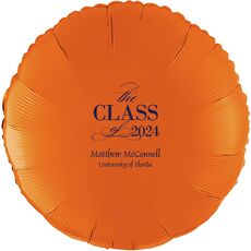 Classic Class of Graduation Mylar Balloons