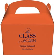 Classic Class of Graduation Gable Favor Boxes