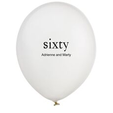 Big Number Sixty Latex Balloons