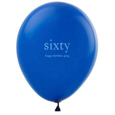 Big Number Sixty Latex Balloons